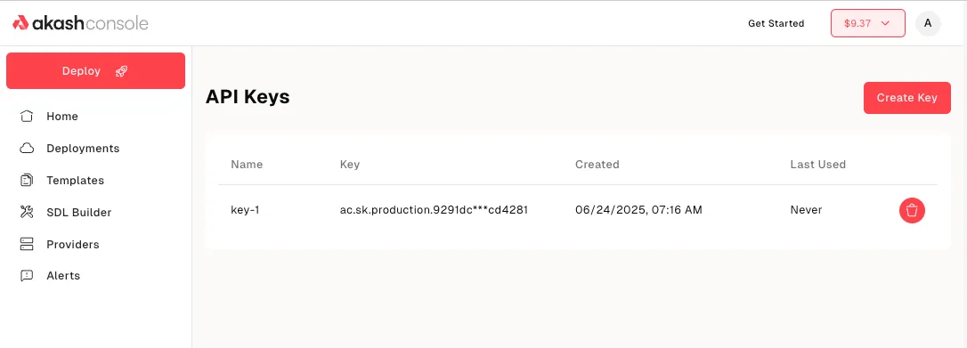 Console API for Credit Card Users