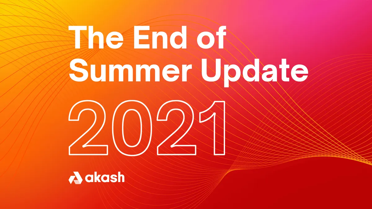 banner image for the post End of Summer Update