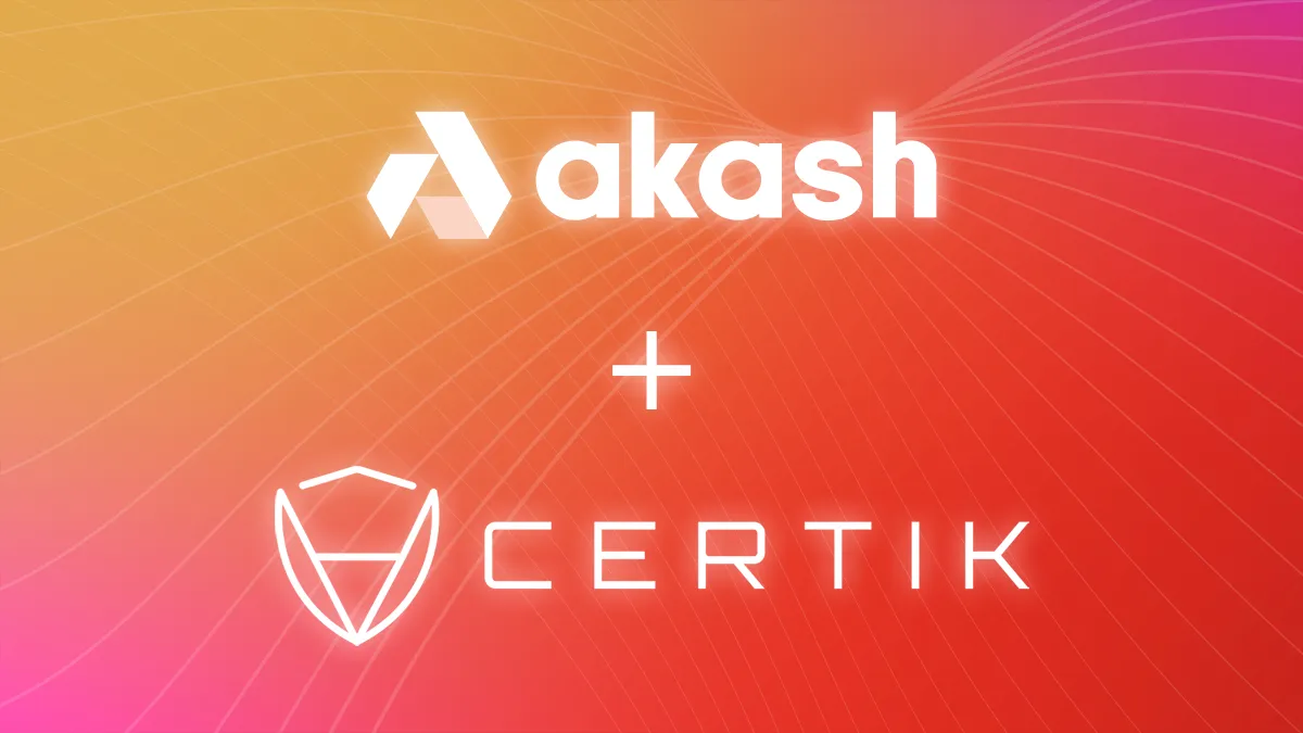 banner image for the post Akash Network Partners with CertiK