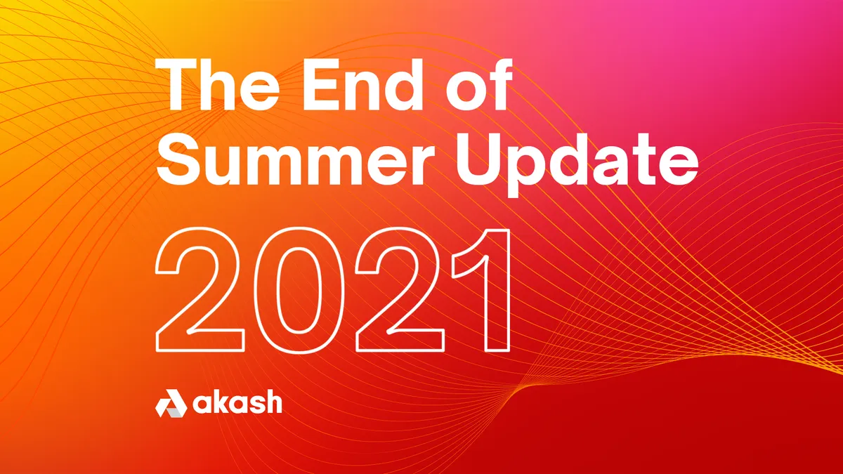 banner image for the post End of Summer Update