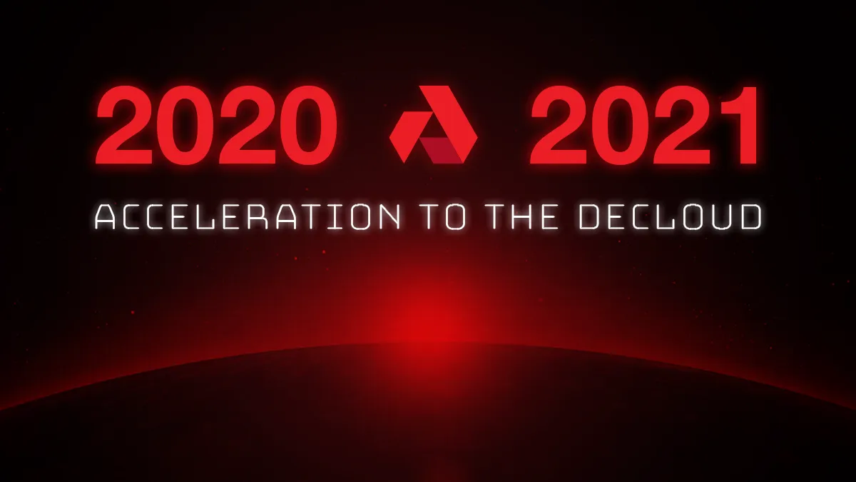 banner image for the post 2020 to 2021: Acceleration to the DeCloud