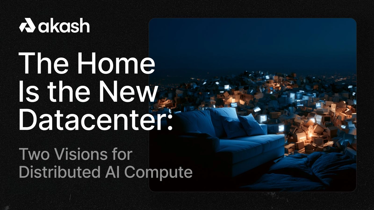 banner image for the post The Home Is the New Datacenter: Two Visions for Distributed AI Compute