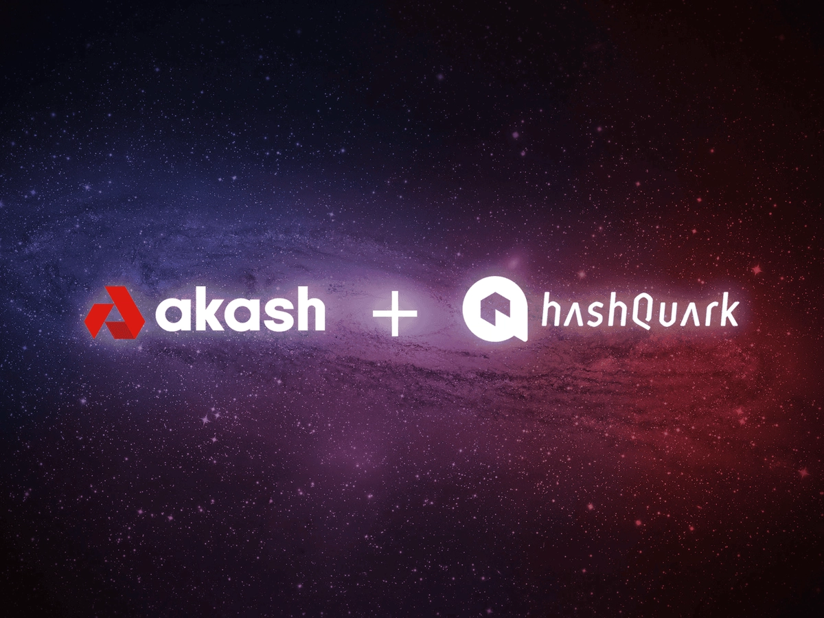 banner image for the post Akash Network Partners with HashQuark, the World's Largest Staking+ Service Provider