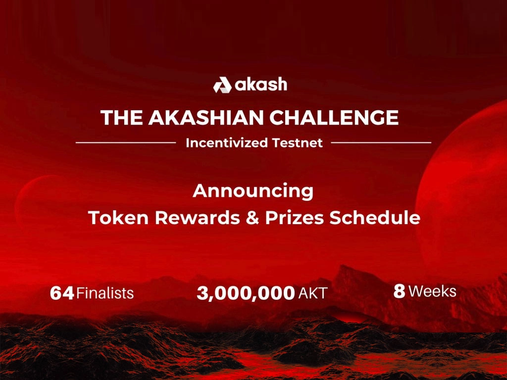banner image for the post The Akashian Challenge Token Rewards & Prizes Schedule
