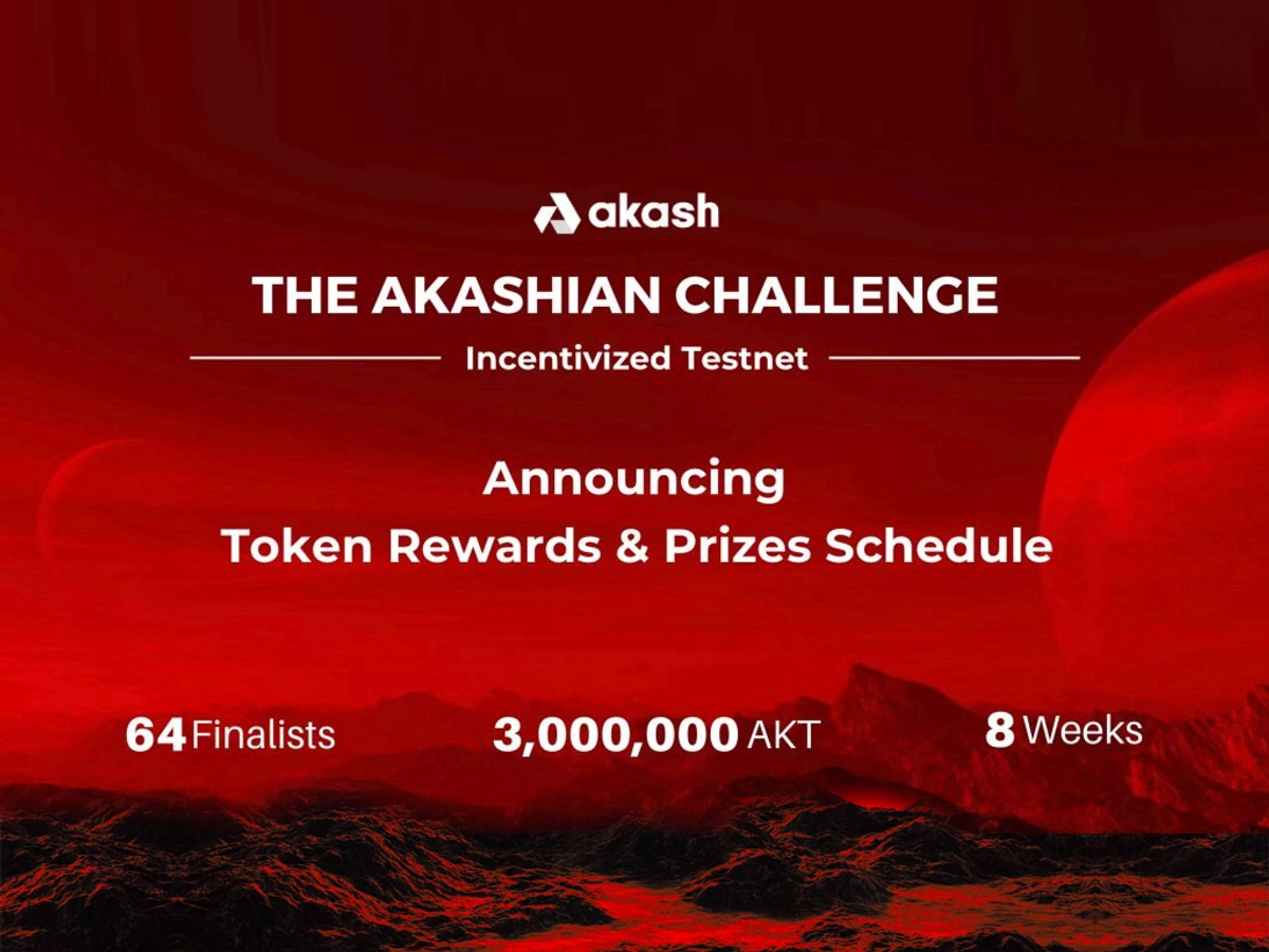 banner image for the post The Akashian Challenge Token Rewards & Prizes Schedule