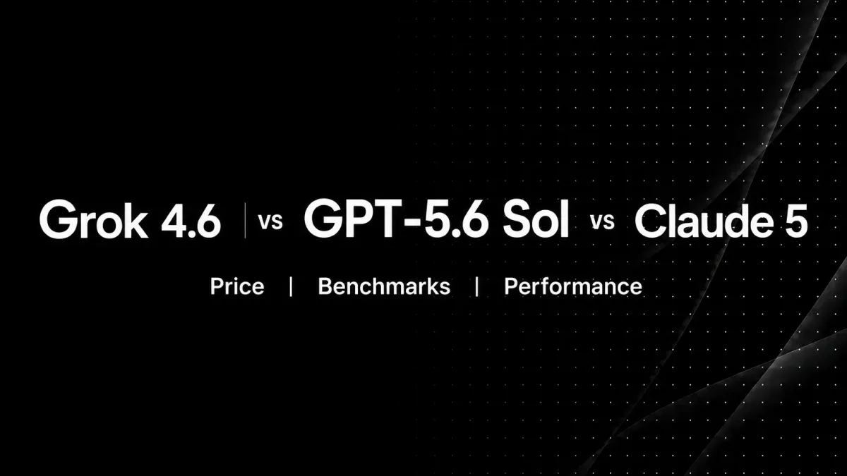 Banner image for Grok 4.6 vs GPT-5.6 Sol vs Claude Fable 5: Pricing, Benchmarks, Performance & What's New (2026)