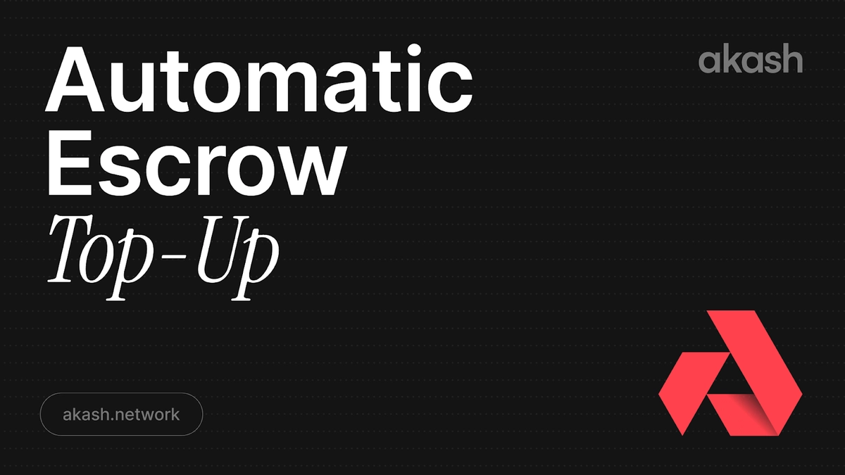 banner image for the post Automatic Escrow Top-Up