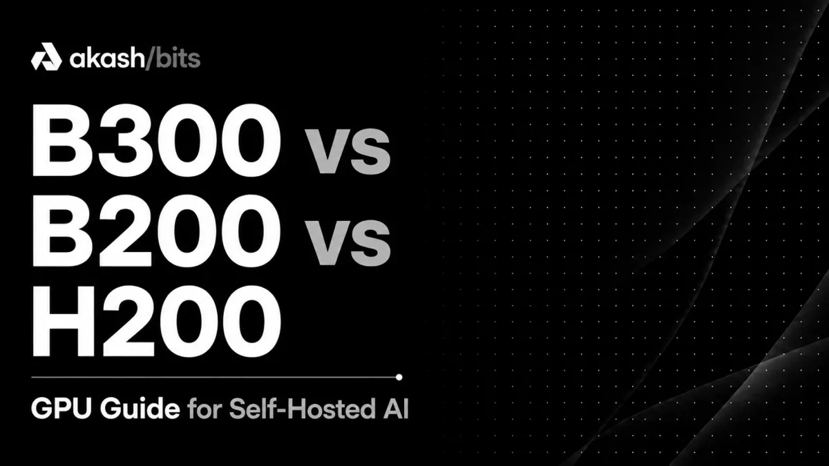 Banner image for NVIDIA B300 vs B200 vs H200: Best GPU for Self-Hosting AI Models in 2026