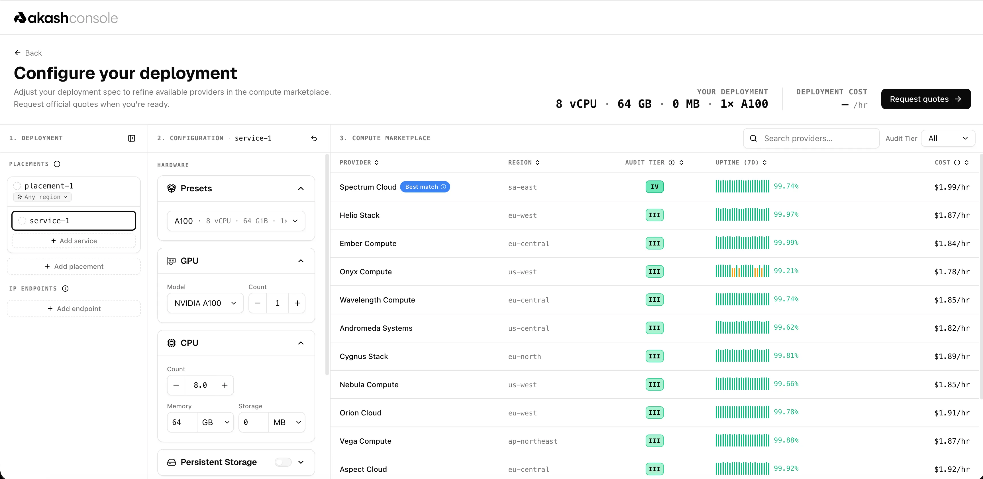 Bid screening in the new deployment flow