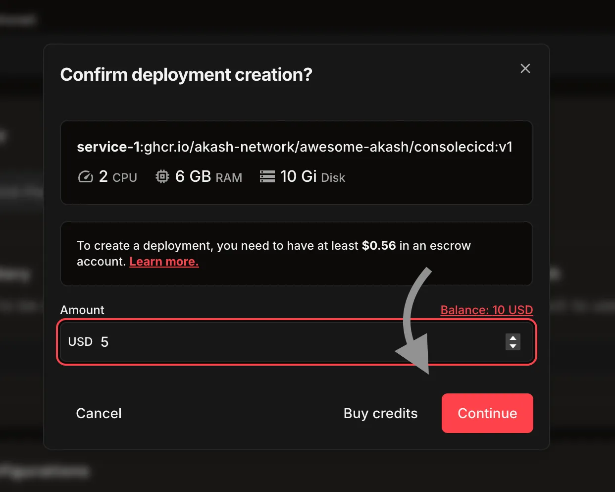 Confirm Deployment Creation
