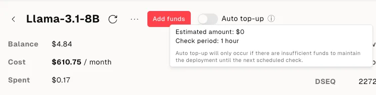 Automatic Escrow Top-Up