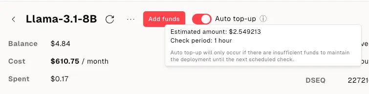 Automatic Escrow Top-Up