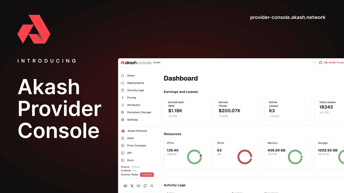 banner image for the post Introducing: Akash Provider Console