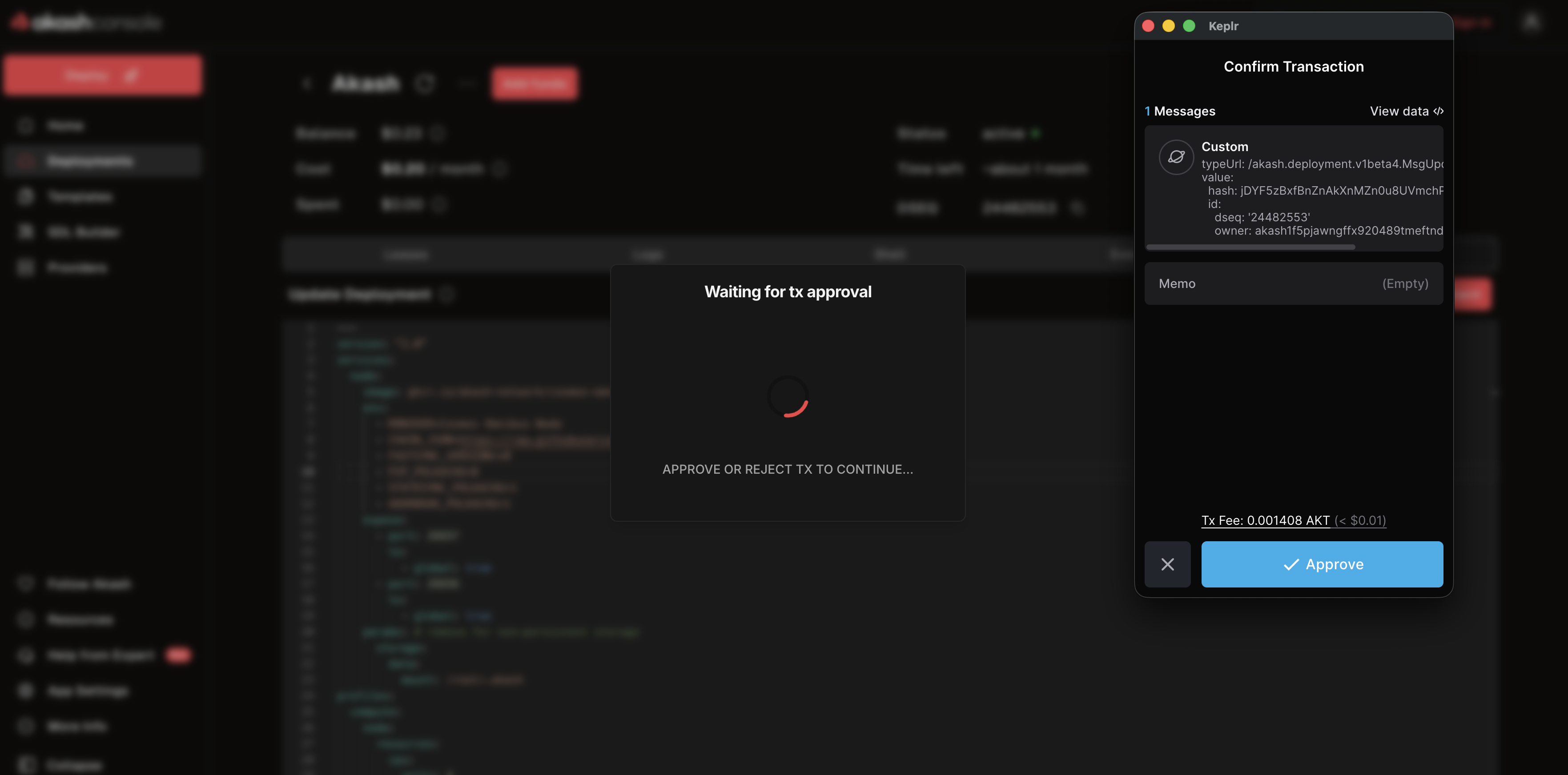 Update Transaction Approval