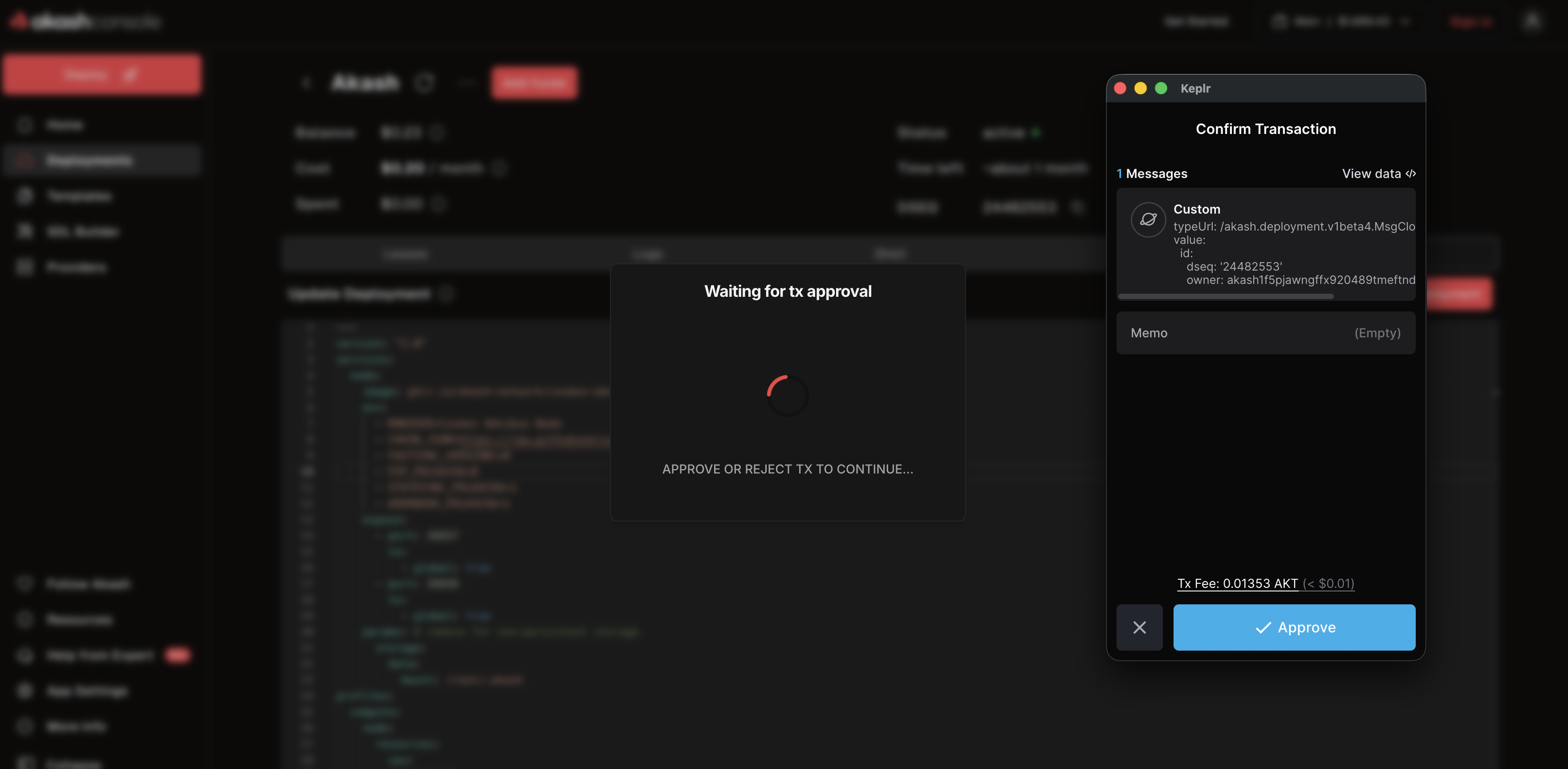Close Transaction Approval